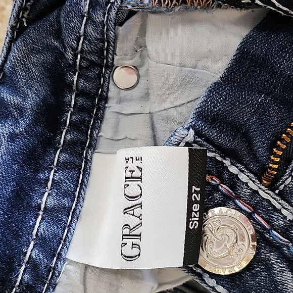 Grace in LA Southwest Fray Hem Shorts Size 27 - Picture 9 of 10